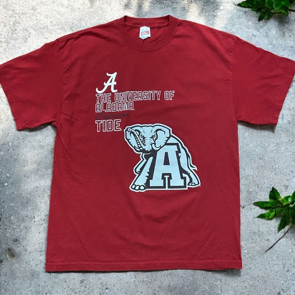 Soffe Vintage Y2K NCAA Alabama Crimson Tide College Maroon T-Shirt Men's XL